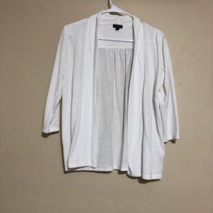 Talbots White Shrug - Size SP